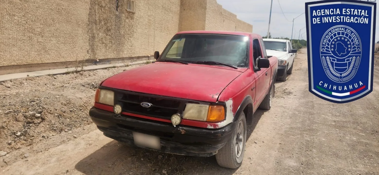 AEI recupera camioneta Ford Ranger robada en Jiménez