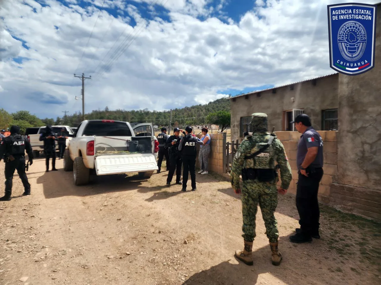 Operativo conjunto de AEI, Ejército y SSPE recorre municipios de Madera y Gómez Farías durante 12 horas