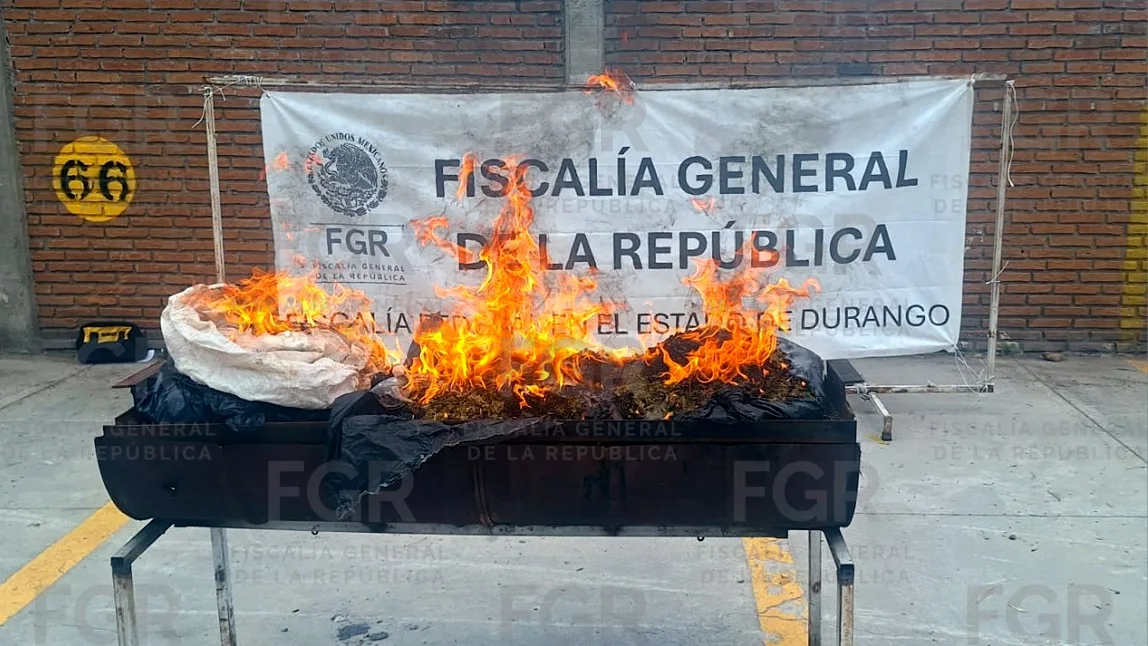 FGR incinera más de 14 kilos de droga en Durango vinculados a carpetas de investigación - imagen 4