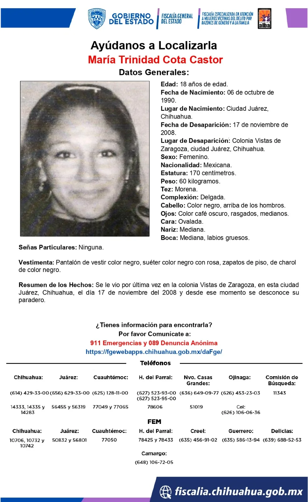 Fiscalía pega pesquisas en Ciudad Juárez para localizar a cuatro mujeres desaparecidas - imagen 7