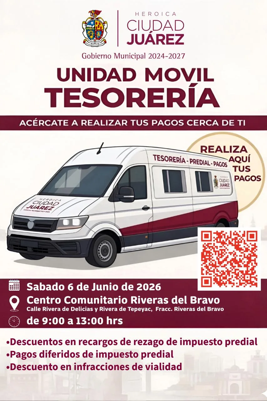 Unidad Móvil de Tesorería atenderá en Riberas del Bravo con descuentos en pagos y multas