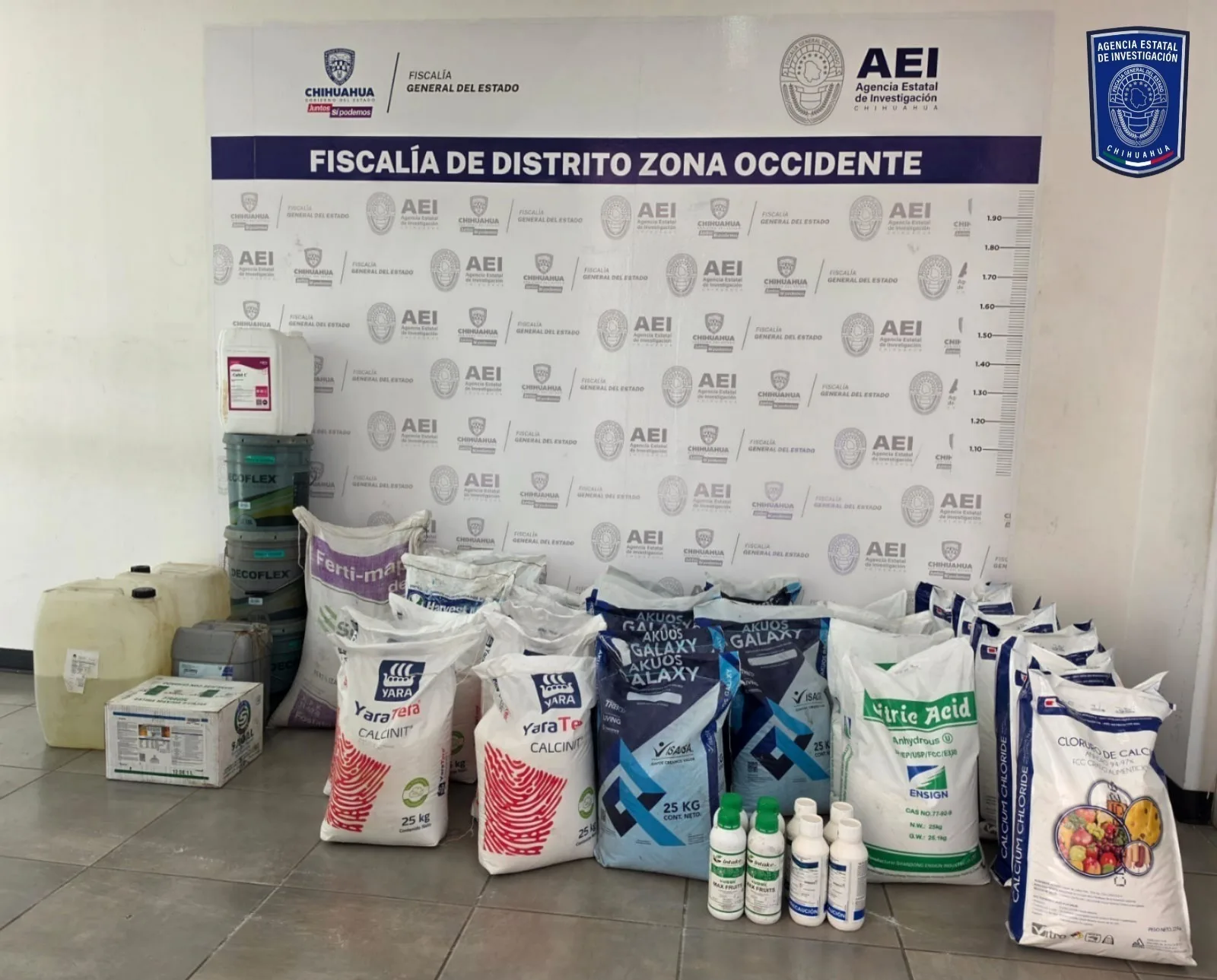 AEI recupera artículos vinculados con una investigación por robo en Cuauhtémoc