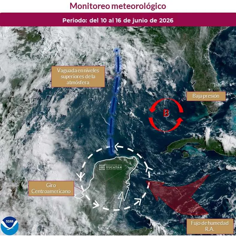 Procivy alerta sobre aumento gradual de lluvias en Yucatán a partir del 10 de junio - imagen 1