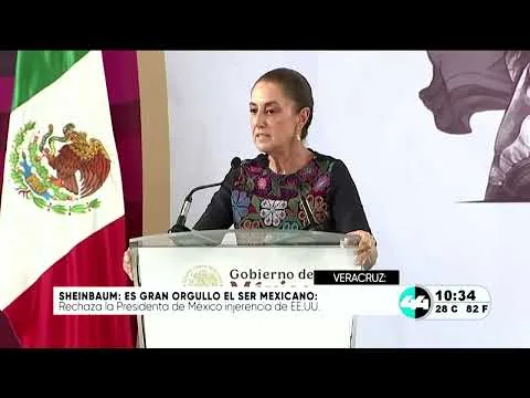 Sheinbaum afirma que ser mexicano es “un gran orgullo” en acto oficial