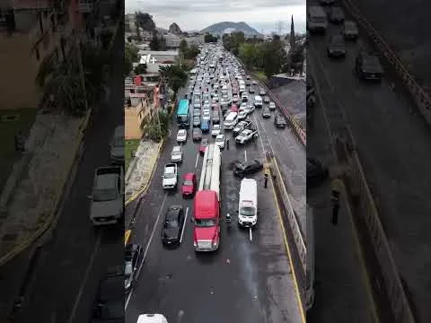 Accidente en carretera México-Pachuca genera tráfico pesado en Tlalnepantla