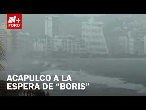 Tormenta tropical Boris provoca olas de hasta 4 metros en Acapulco, Guerrero