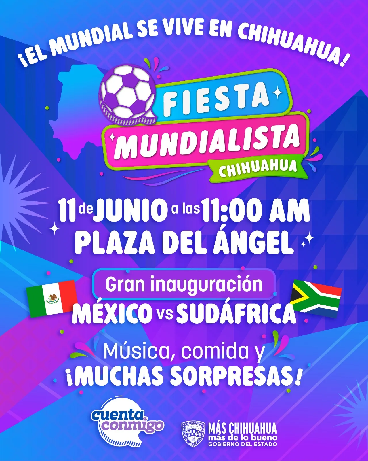 Chihuahua: emiten recomendaciones para asistir a la Fiesta Mundialista 2026 en varias ciudades