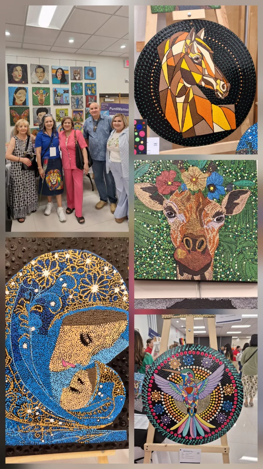 Alumnos del Centro Comunitario Fovissste Chamizal exhiben obras de puntillismo en la UACJ