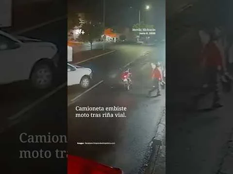 Camioneta embiste a motociclista tras riña vial en Misión del Valle, Morelia