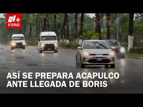 Acapulco en alerta por la llegada de la Tormenta Tropical Boris