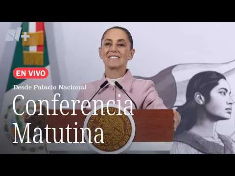 Claudia Sheinbaum ofrece conferencia matutina desde Palacio Nacional en Ciudad de México