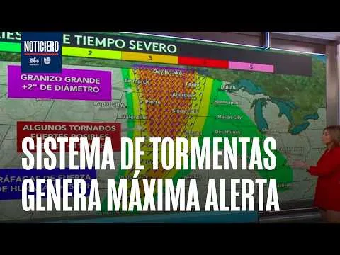 Sistema de tormentas severas en EE.UU. genera alertas por granizo, vientos y tornados