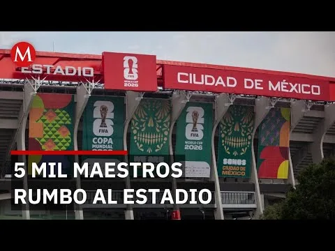 Más de 5 mil maestros de la CNTE marchan hacia el Estadio Ciudad de México en medio de medidas de seguridad