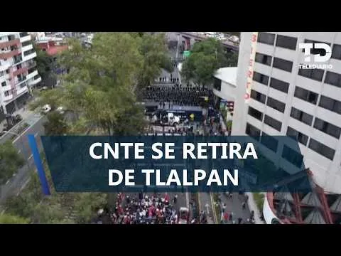 Integrantes de la CNTE se retiran de Calzada de Tlalpan tras encuentro con seguridad