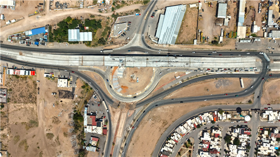 Construcción del puente en carretera Chihuahua-Aldama y Fuerza Aérea alcanza 75% de avance